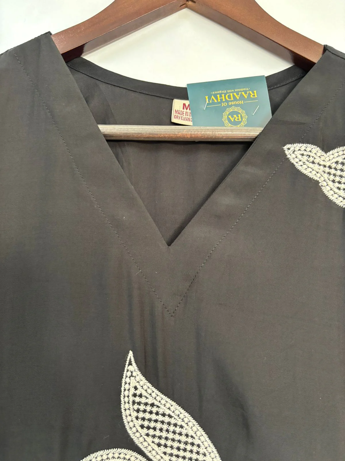 Black Modul Silk Cord Set Kurtha 712 - Image 4