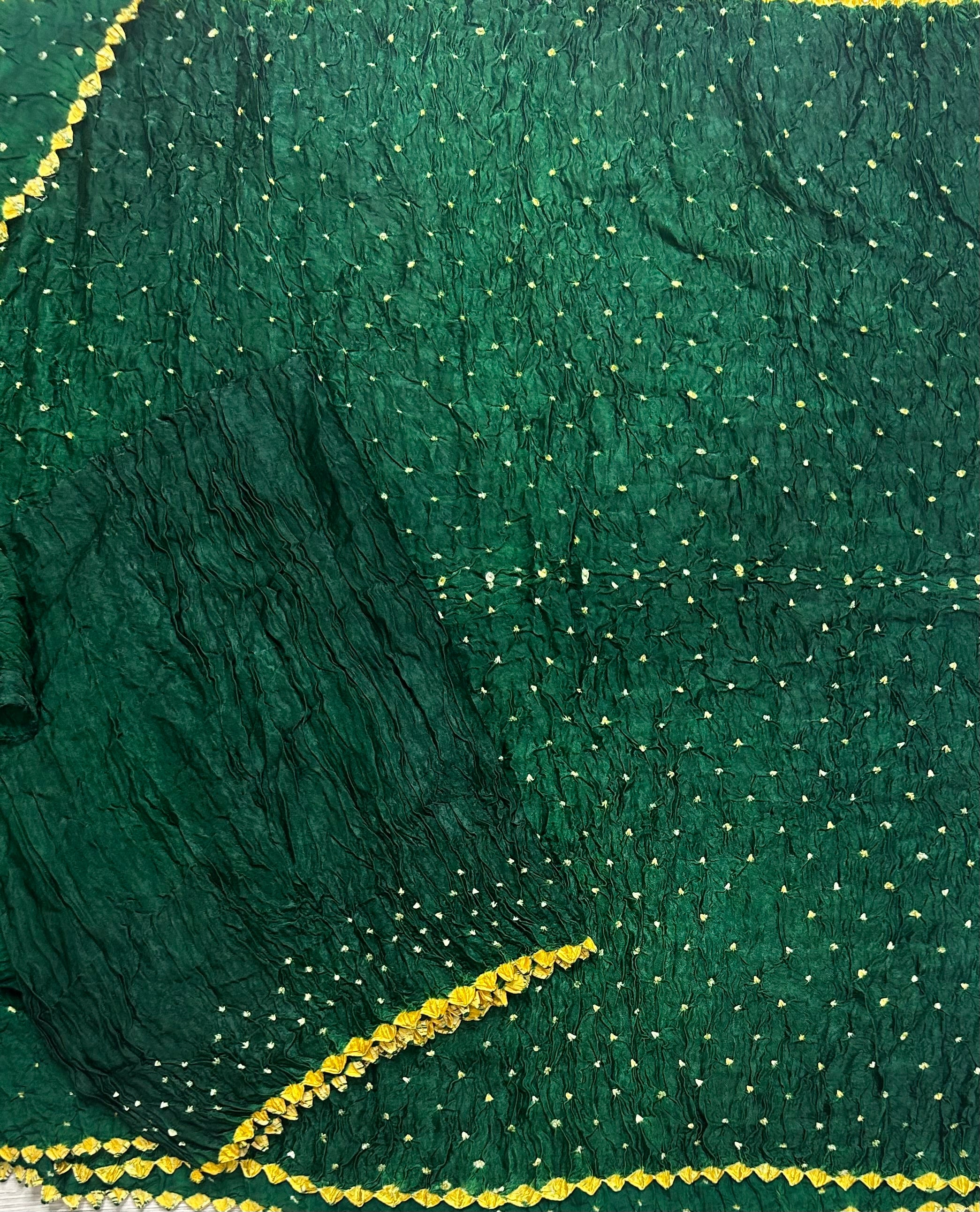 Bottle green Bandhini 104 saree - Image 4