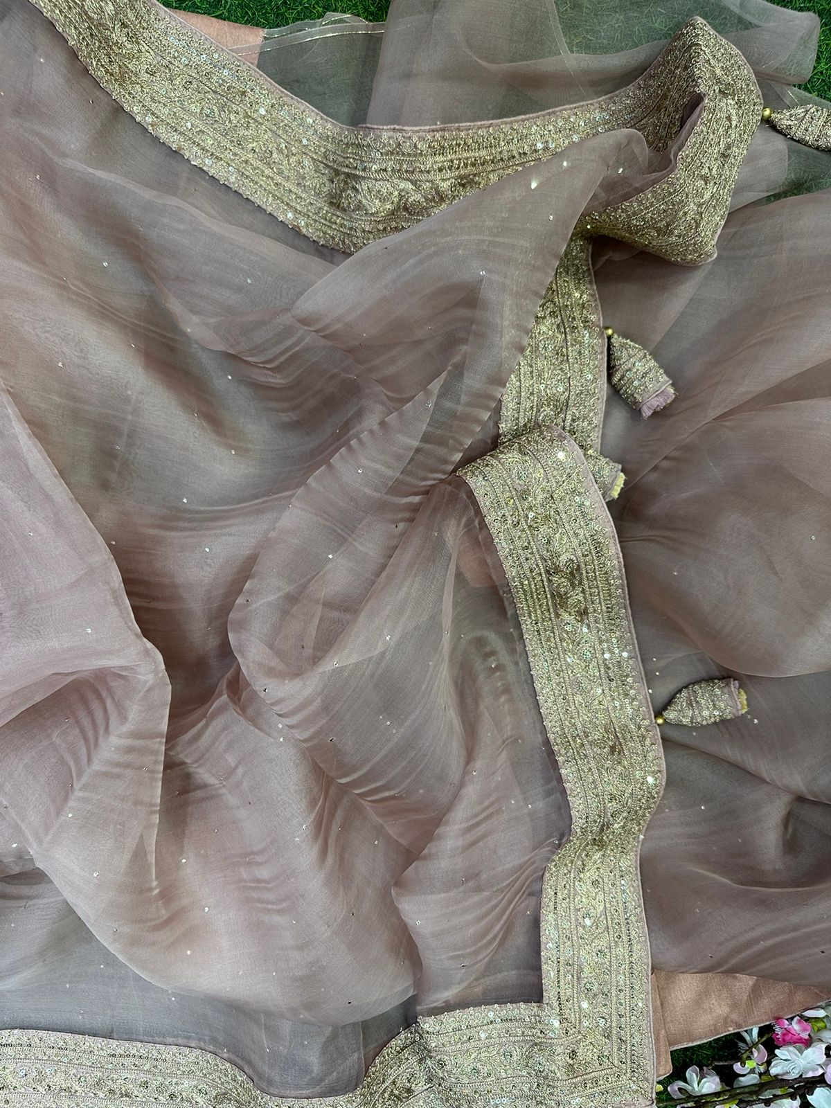 Begie sabyasachi inspired pure organza saree - Image 3