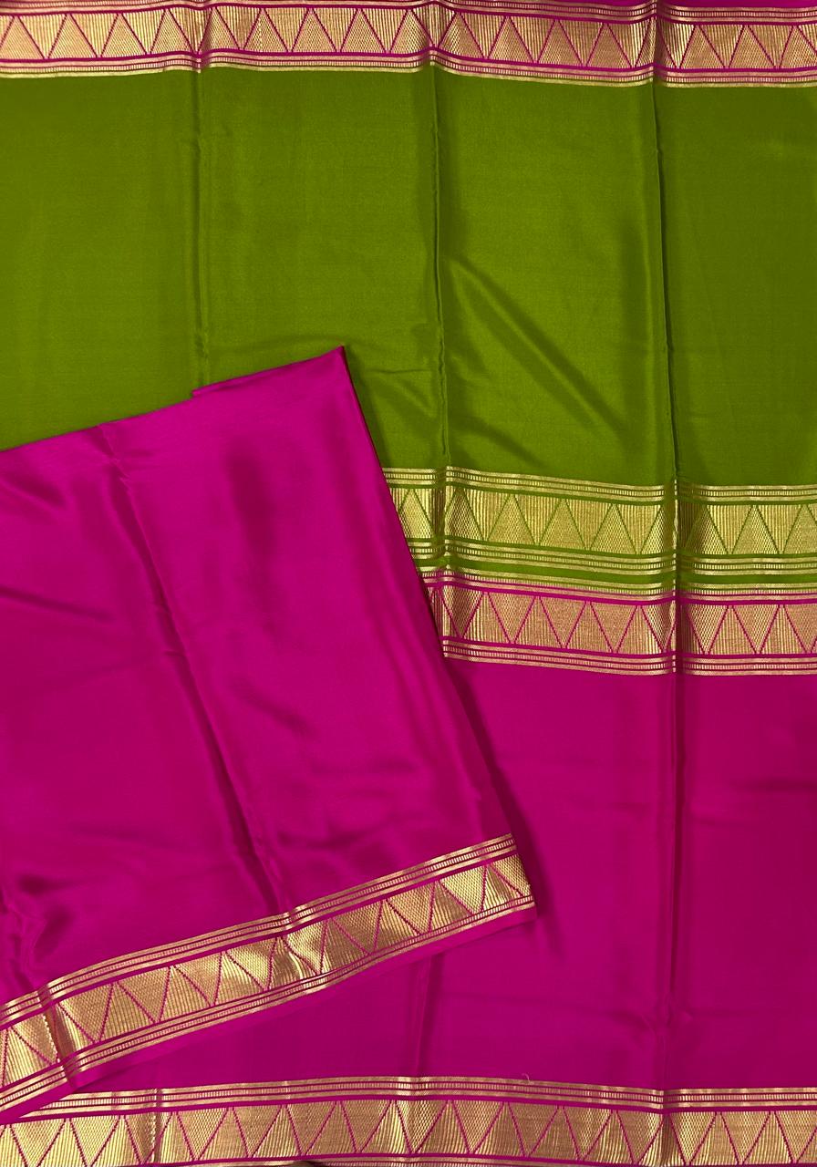 Half n half pure mysore silk-12 saree - Image 3